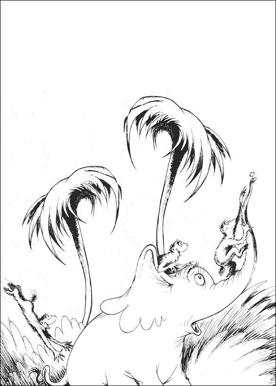 Plansa de colorat cu Horton Dr. Seuss 30 24